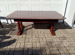 Biedermeier Mahagóni szalon asztal, tárgyaló asztal, ebédlő asztal