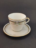 Antik Carlsbad kézi festésű teás csésze aljjal