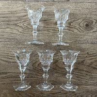 Moser diplomat set of 5 wine glasses