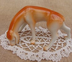 Hollóházi art deco vizsla kutya porcelán