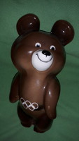 Old 1980 cccp dulevo gilded porcelain misa olympic bear logo figure 16 cm as shown in the pictures