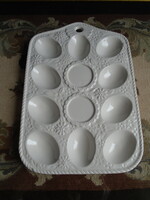 Fehér kerámia  húsvéti tojás  tál.