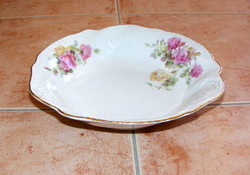 Old pink porcelain tray, bowl