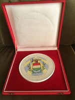 KIOSZ KIVÁLÓ SZERVEZETI MUNKÁÉRT  kitüntetés hollóházi porcelán plakett dobozában