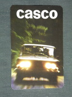 Card calendar, state insurance, casco, Polish Fiat 125 car,, 1976, (2)
