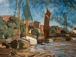 Festmény Tibor Ernő (1885-1945) - Vitorlások