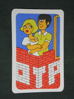 Card calendar, otp savings bank, graphic, humorous, erotic female model, 1976, (2)