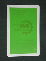 Card calendar, agricultural machinery company, Szolnok, 1976, (2)