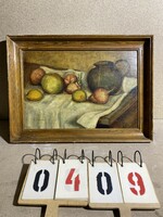 XIX. Century oil, still life on canvas, r. Chuard with sign, 54 x 38 cm