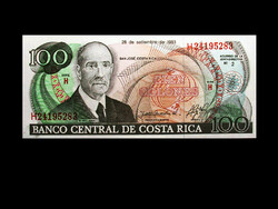 Unc - 100 colones - costa-rica - 1993 with picture of romualdo ricardo (read!)
