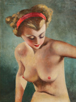 Dósay l. Marked: nude with red strap