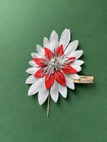 Retro Czechoslovak artificial flower ornament, with original label