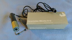 Gyűjtőknek vintage Telefunken Dynamic Microphone N12 - állvány talppal - 1968-1970-ből