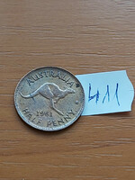 Australia 1/2 half penny 1961 ii. Queen Elizabeth, bronze 411