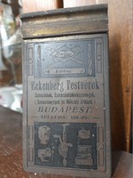 1900 Évek Eleje Gravírozott-Festett Réz Eckenberg Testvérek Budapest Jegyzet Füzet Tartó,Tok.
