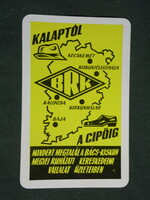 Card calendar, brk clothing company, baja, Kecskemét, cap, graphic designer, 1976, (2)