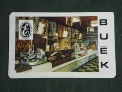 Card calendar, borsod heves food company, miskolc, delicatessen abc store, 1976, (2)