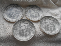 4 Oriental porcelain plates, diameter 13 cm