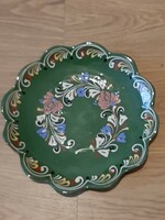 Hand-painted folk ceramic plate 28 cm