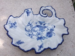 Nagyméretű dekoratív asztali kínáló-tál-meisseni motívum, hibátlan szép db. 29x26x6 cm