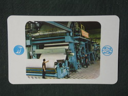 Card calendar, paper factory in Szolnok, factory detail, machine line, 1976, (2)