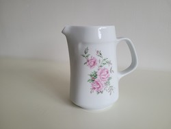 Retro Alföldi porcelán kancsó virág mintás rózsás kiöntő régi rózsa mintás vizes kancsó