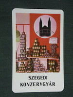 Kártyanaptár, Szeged konzervgyár ,1976 ,   (2)