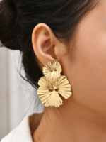 Lotus leaf statement earrings 392