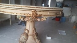 Antik velencei kézzel festett  kartya asztal