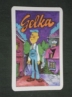 Card calendar, gelka household appliance service, graphic artist, humorous, radio, television, 1976, (2)