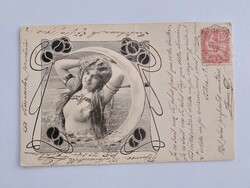 Régi képeslap 1902 akt levelezőlap