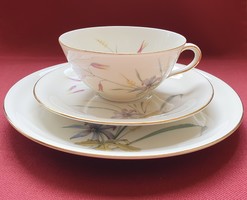 Eschenbach Bavaria német porcelán reggeliző kávés teás szett csésze csészealj kistányér