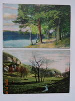 Két régi képeslap együtt: tájképek