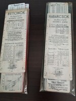 Betonok és Habarcsok tájékoztató keverési adatai, tolókák, adagolási segédeszköz, 1960-as évek