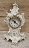 Baroque porcelain sitzendorf mantel clock