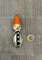 Old retro clown with glass Christmas tree decoration