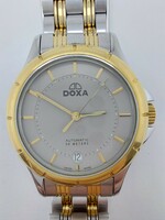 363T. Doxa automatic date display 36mm men's wristwatch with metal strap, ref 01 6772 31
