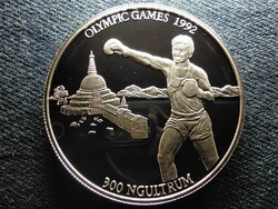 Bhután 1992 Summer Olympics, Barcelona Boksz .925 ezüst 300 ngultrum 1992 PP (id66338)