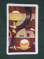 Card calendar, domus interior design store, room furniture, lamp, 1977, (2)
