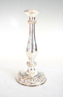 Silver antique candle holder - with plastic tendril decor (ngy5)