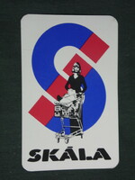 Card calendar, skála department store, Budapest, graphic artist, female model, 1977, (2)