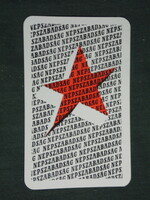 Card calendar, épszabadság daily newspaper, newspaper, magazine, red star, 1977, (2)