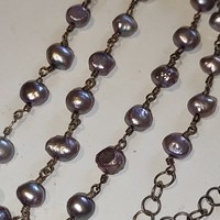 Csodás tenyésztett gyöngy ezüst nyakék 41 +5cm