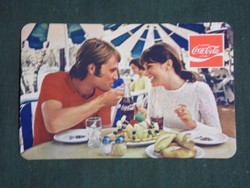 Kártyanaptár, Coca Cola üdítő ital, Szabadegyházi szeszipari vállalat, 1977 ,   (2)