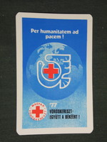 Card calendar, Hungarian Red Cross, graphic, pigeon, 1977, (2)