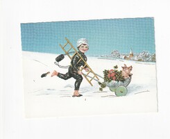 K:015 Karácsony-BÚÉK képeslap postatiszta  Modern Replika (Képzőművészeti Kiadó)