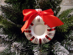 Glass wreath Christmas tree decoration