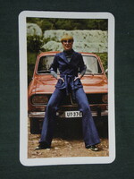 Kártyanaptár, Centrum áruház,ruházat,divat,erotikus női modell, Dacia 1300 autó, 1978 ,   (2)