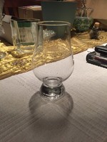 Rövid italos/ likőrös talpas üveg pohár (M128