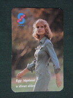 Card calendar, skála department store Budapest, erotic female model, 1978, (2)